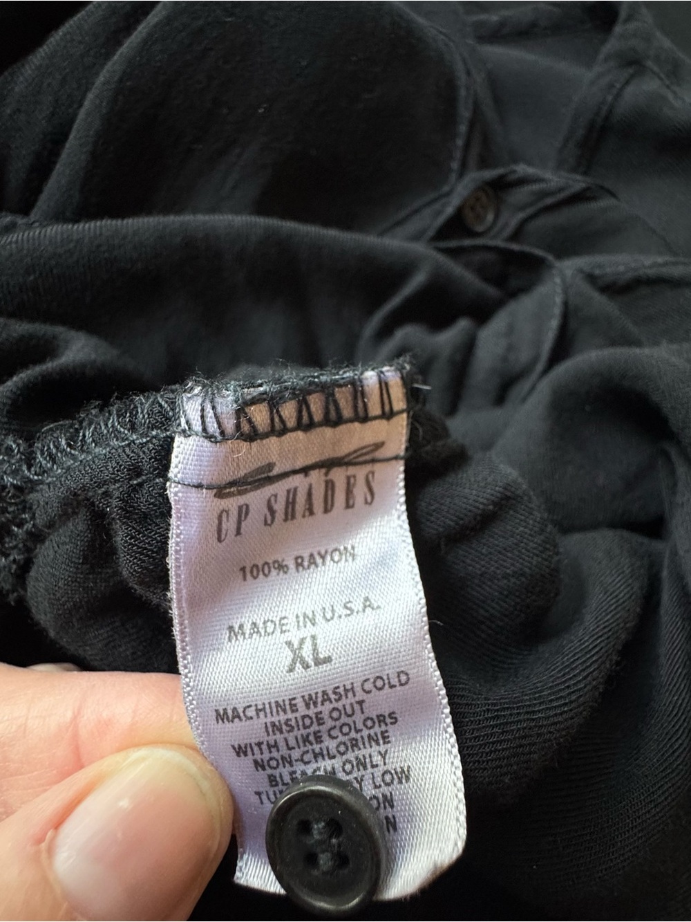 CP Shades Flowy Black Button Front Tunic Womens XL - Picture 12 of 12
